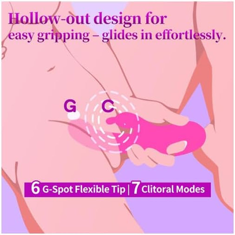 Rabbit Vibrators Sex Toys for Women G Spot Vibrator & Clitoral Stimulator with Independent Control 6 Finger & 7 Tapping Modes Removable Dildo Vibrator Adult Toy Gift for Couple