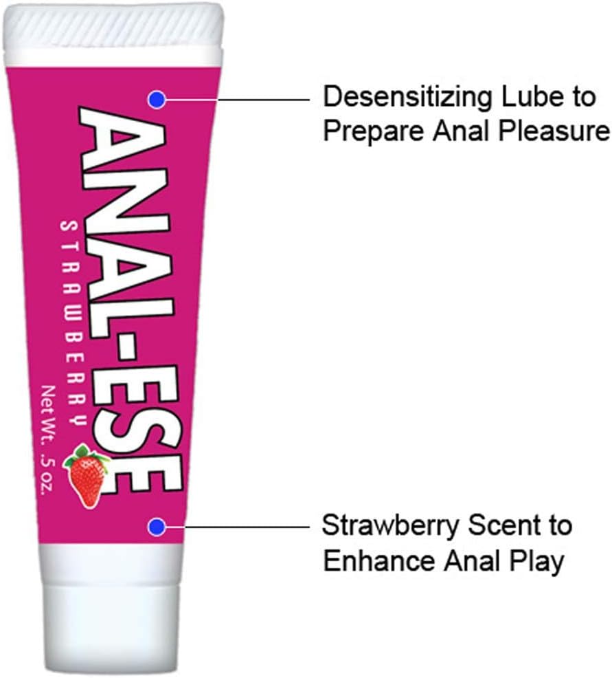 Anal-Ese Flavored Desensitizing Anal Gel, Strawberry -1 Pack