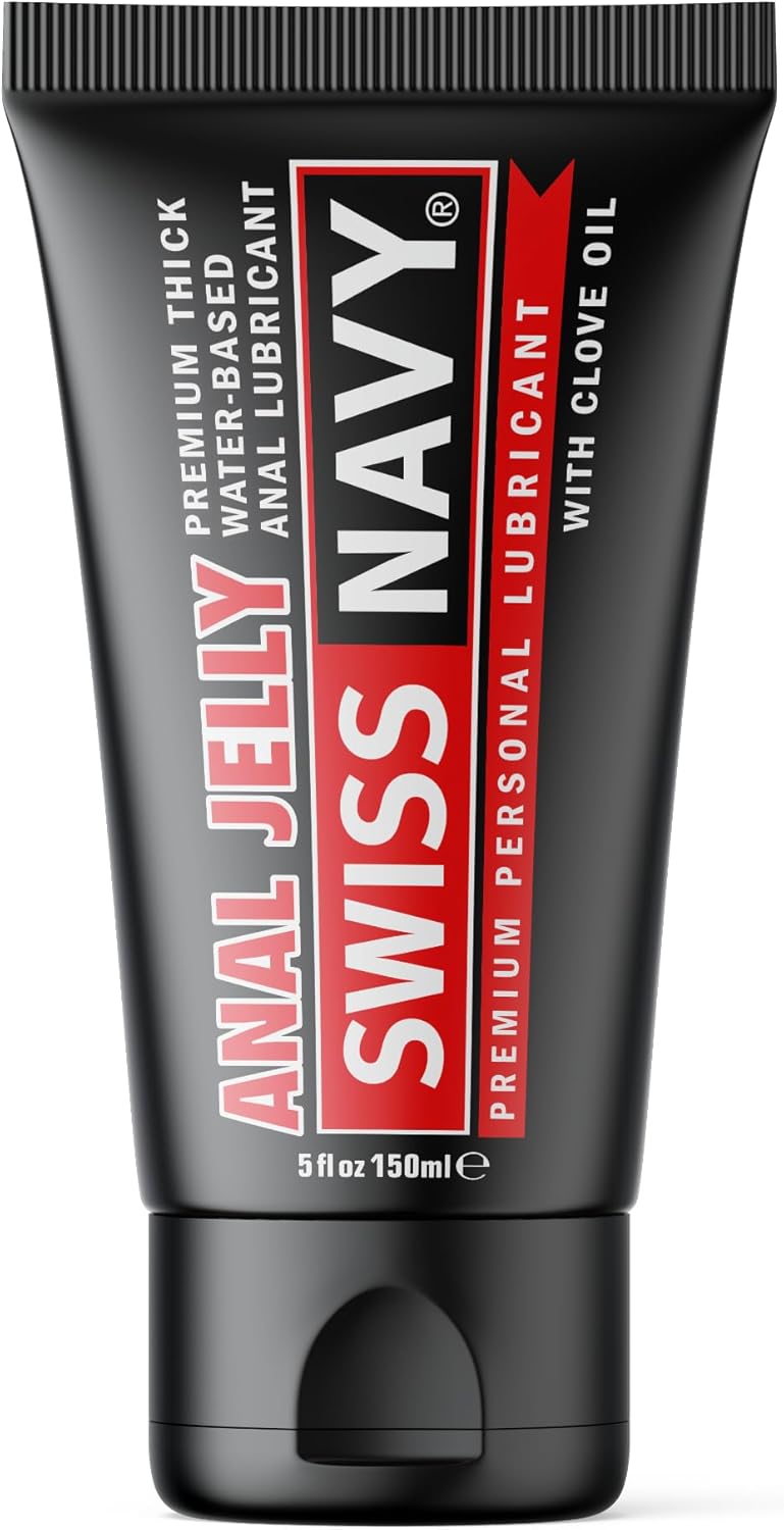Anal Jelly Premium Personal Lubricant - 5 Oz - Ultra-Thick, Non-Greasy, Water-Based Formula - Natural Clove Fragrance - Condom, Toy Safe
