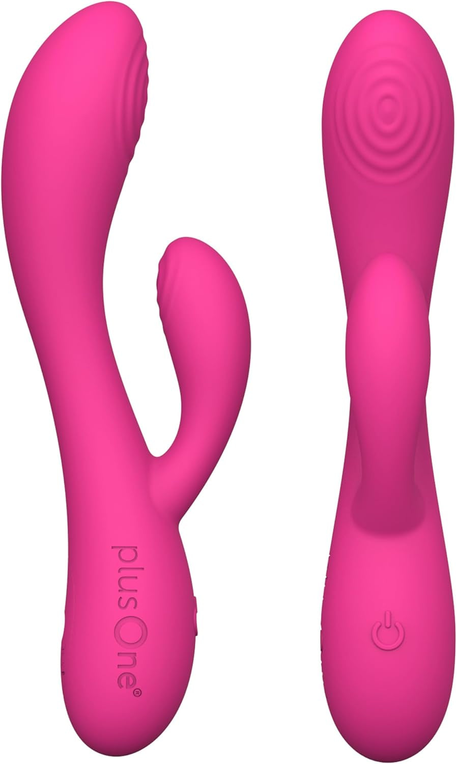 Dual Rabbit Vibrator Personal Massager, 10 Vibration Settings, Body-Safe Silicone, Waterproof, USB Rechargeable, Sex Toy for Women and Men