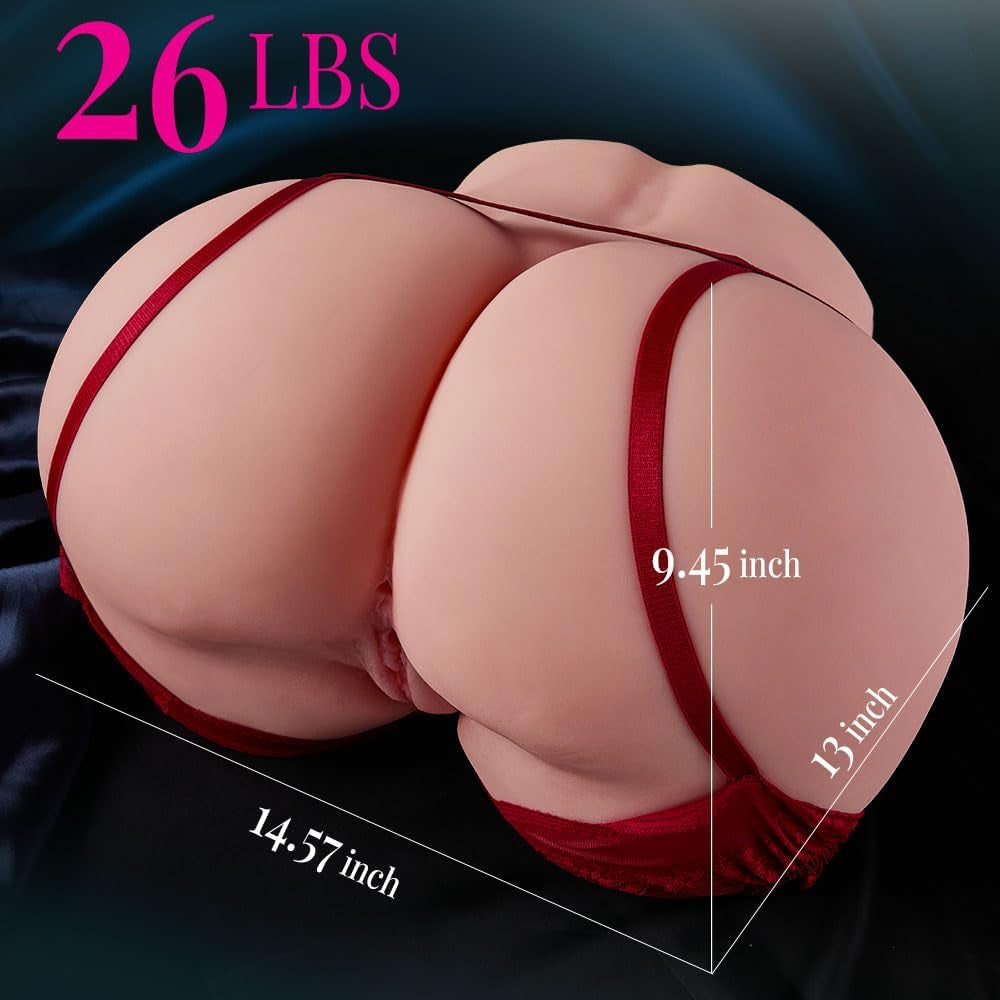 26LB Big Ass Sex Doll for Male Masturbation, Realistic Skin Texture Male Masturbator Soft Female Big Ass Sex Toy with Tight Pussy & Anal Chanel, Torso Sex Dolls Male Sex Toys for Men